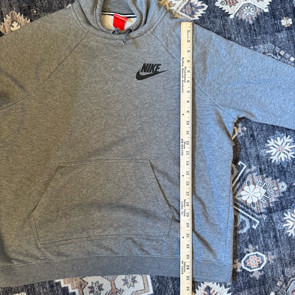 Nike Women’s Gray Hooded Pullover Cowl Neck Sweater Size XL - Picture 10 of 11